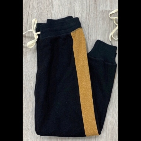 NWT n:Philanthropy Neo GOLD Glitter Stripe Jogger - Picture 3 of 5
